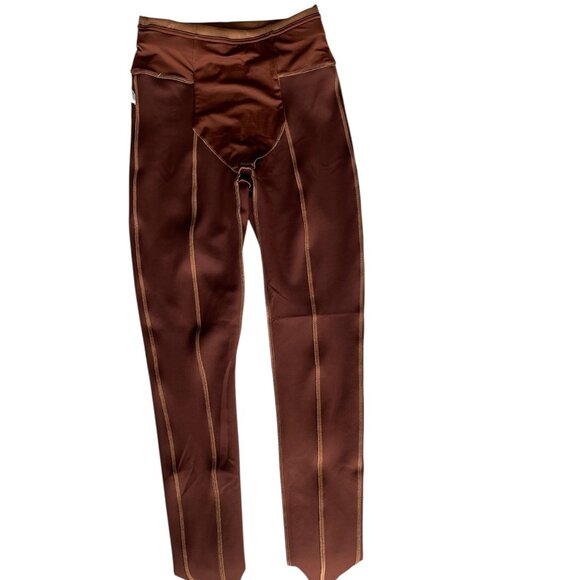 NWT Spanx High Waisted Faux Suede Leggings Rich Camel, Size M - Picture 4 of 13